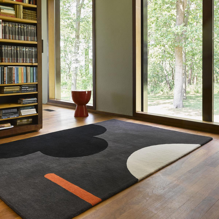 Tapis salon et chambre fait à la main en laine motif seventies OLGU