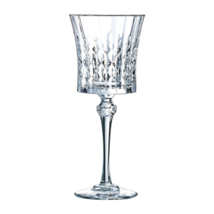 4 verres à pied 27 cl Lady Diamond - Cristal d'Arques