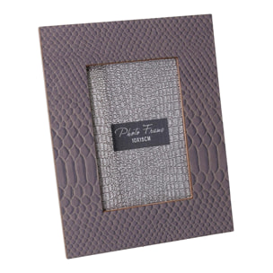 Portafoto ecopelle grigio pitone cm17x1,5h22