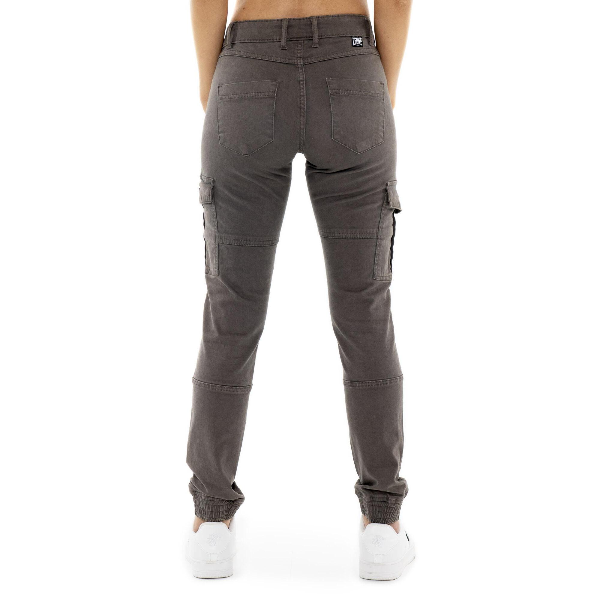 Pantalone cargo da donna in twill di cotone Leone 1947 Never Without