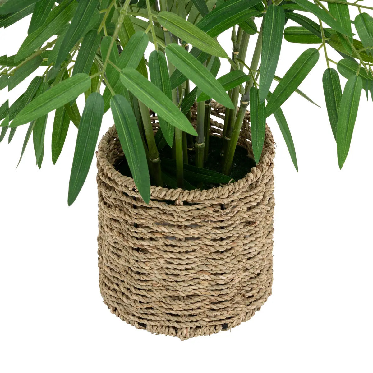 Bambou artificiel pot naturel H100cm vert