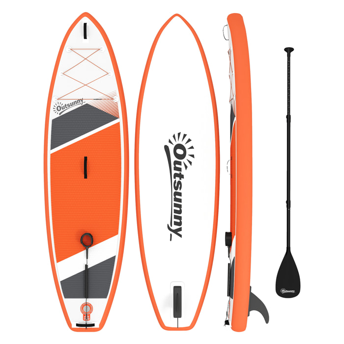 Stand up paddle gonflable 10'6 - 160 Kg - pagaie réglable pompe et sac transport