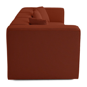 Arty - canapé modulable 3 places - en tissu mailles 3D - Terracotta