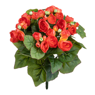 Bouquet Di Begonia. Altezza 28 Cm - Pezzi 4 - 22X28X21cm - Colore: arancio - Bianchi Dino - Cespugli Fiori Misti