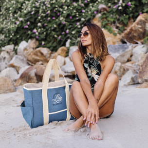 Bolso De Playa Lois Pfeiffer Azul Vaquero