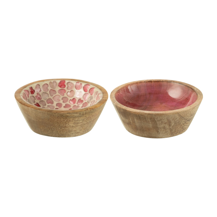 J-Line bol - bois - rose - small - 2 pcs