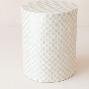 Table d'appoint en coquille de capiz verte ZINA