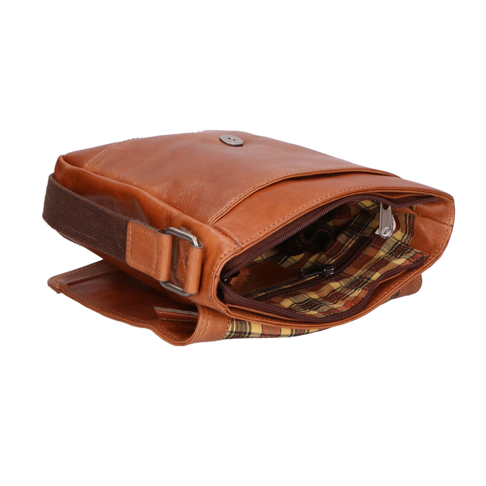 Borsa a tracolla unisex In Vera pelle Made in India 21x25x5 cm