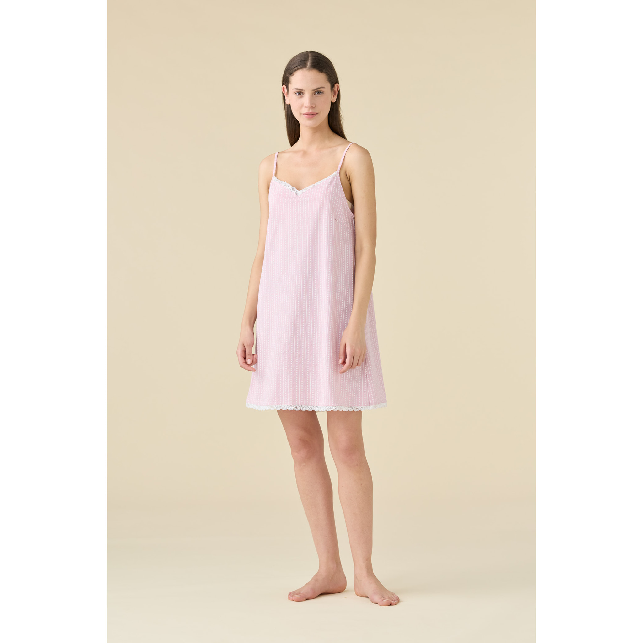 Camicia da notte donna estiva in cotone articoloclassic heart. Noidinotte