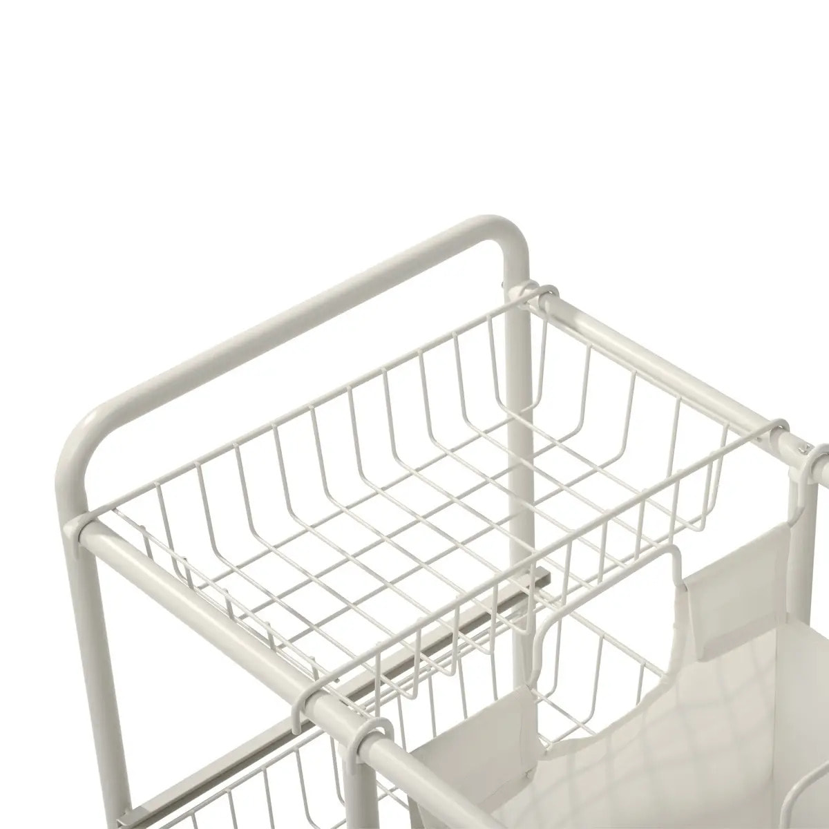 Panier à linge 2 compartiments de 45L Linea blanc