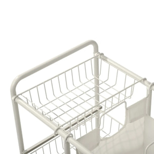 Panier à linge 2 compartiments de 45L Linea blanc
