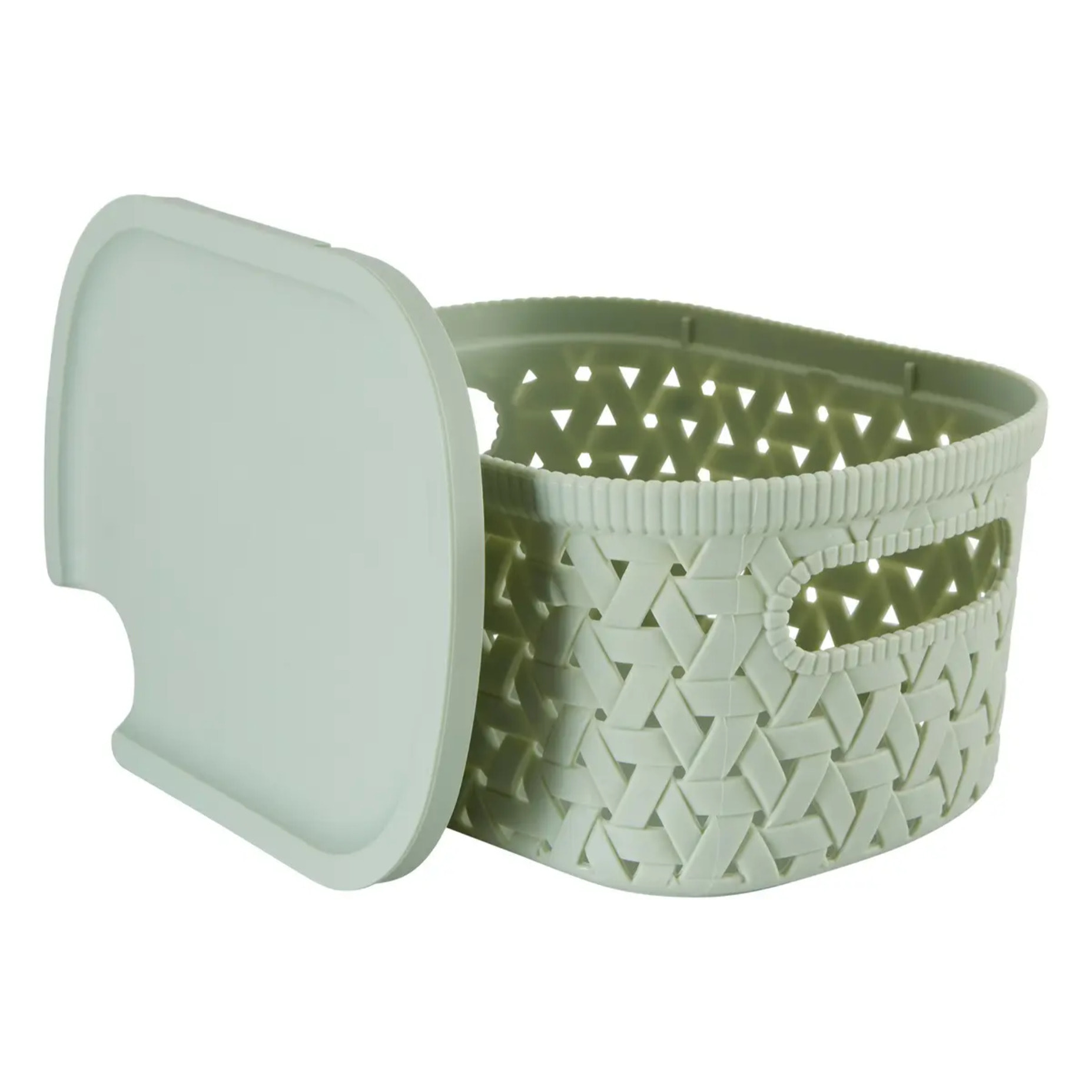 Panier "Tressy" en plastique sauge 2,3L