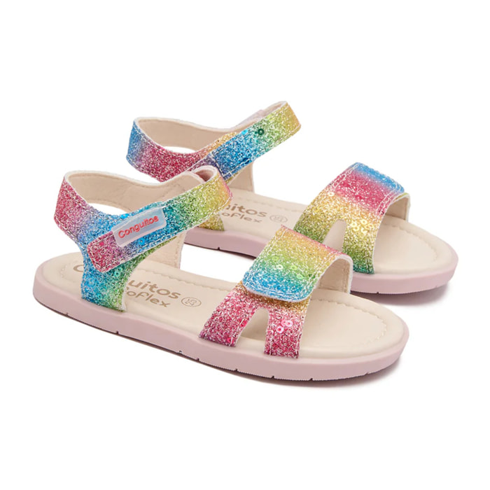 Sandalias Abiertas de Niña Respetuosas Goflex en Multicolor