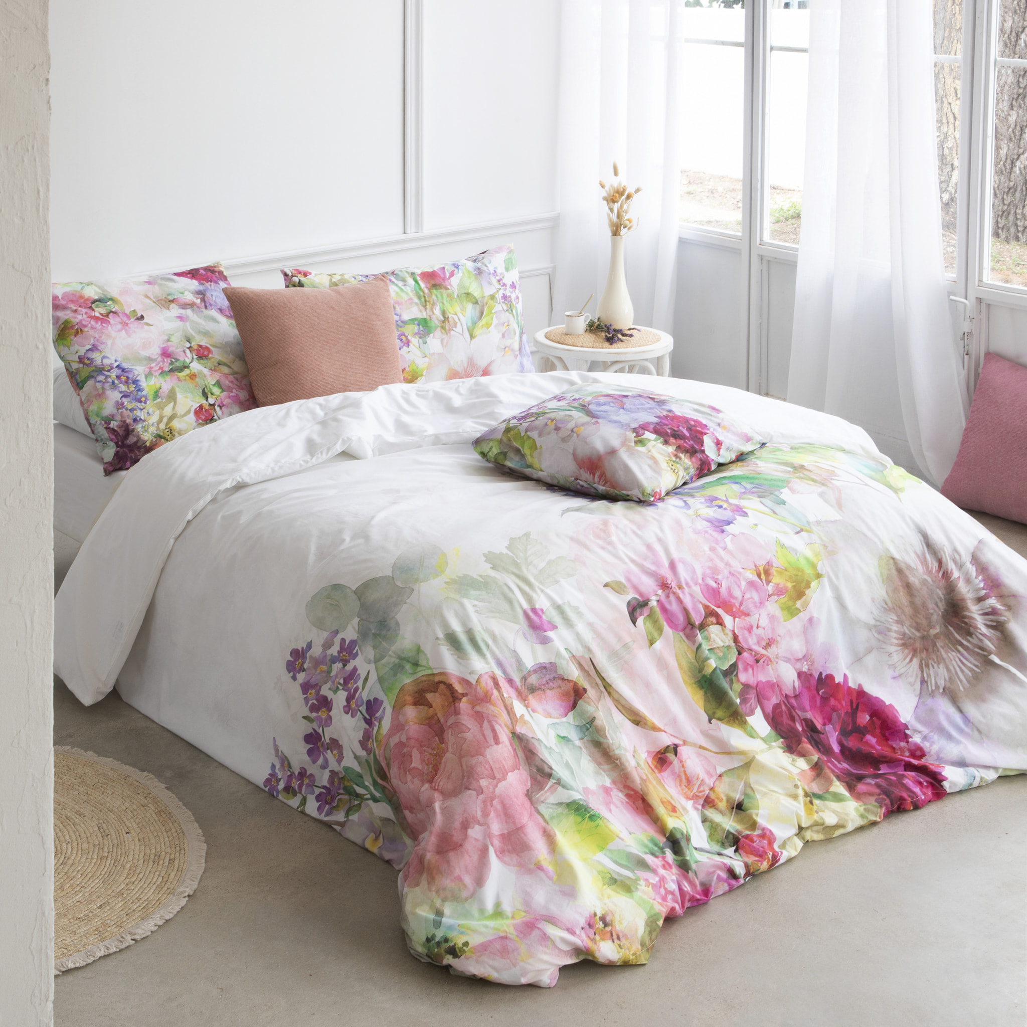 Housse de couette PEONY ROSE 100% coton 79 cm/2