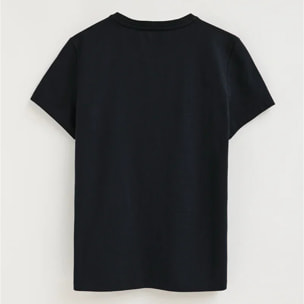Camiseta azul marino de corte slim con bordado Established 2012 Polo Club
