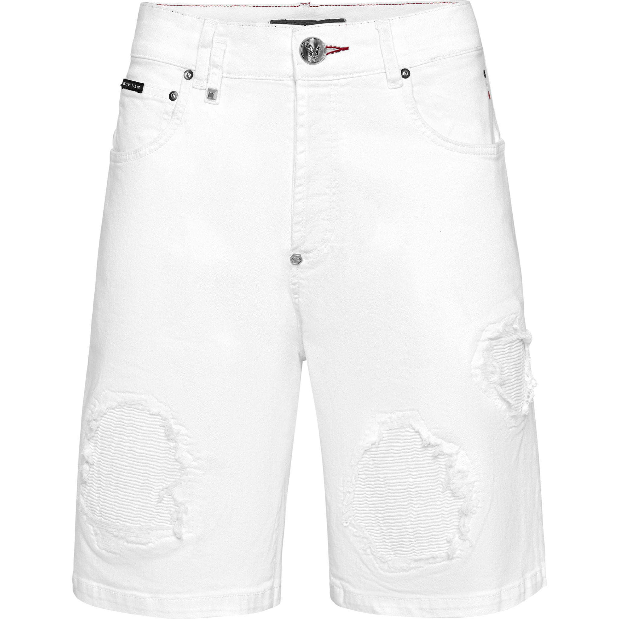 PHILIPP PLEIN DENIM SHORTS SKULL