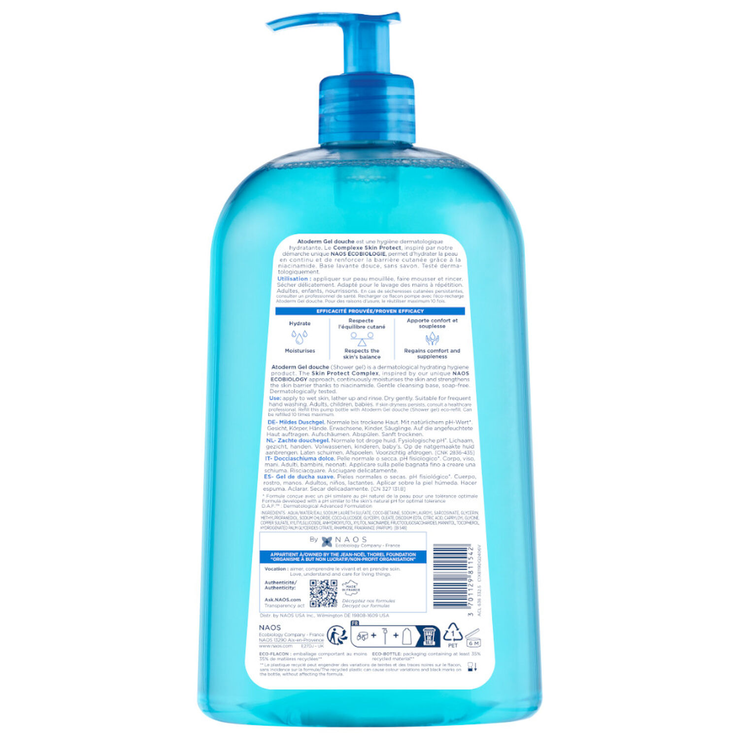 Atoderm Gel Douche - Ultra-Douceur Peaux Sensibles Normales à Sèches