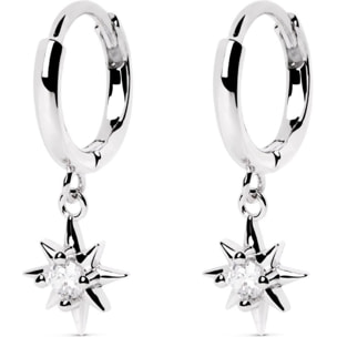 Pendientes Polar Star Plata