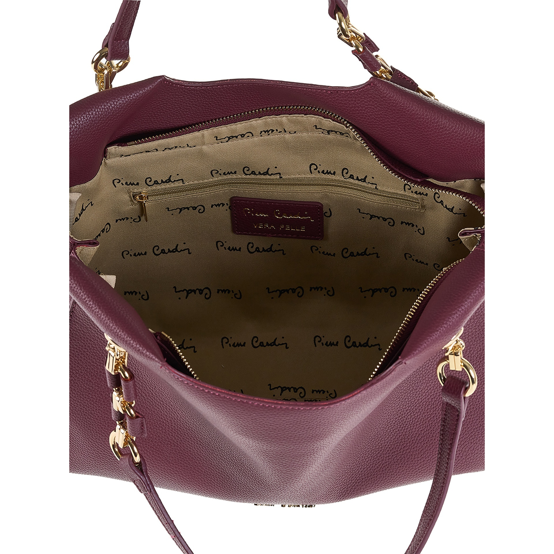 Borsa a spalla da donna Made in Italy - Modello Zelia Elite - 100% pelle - 38.0 x 26.5 x 12.0 cm