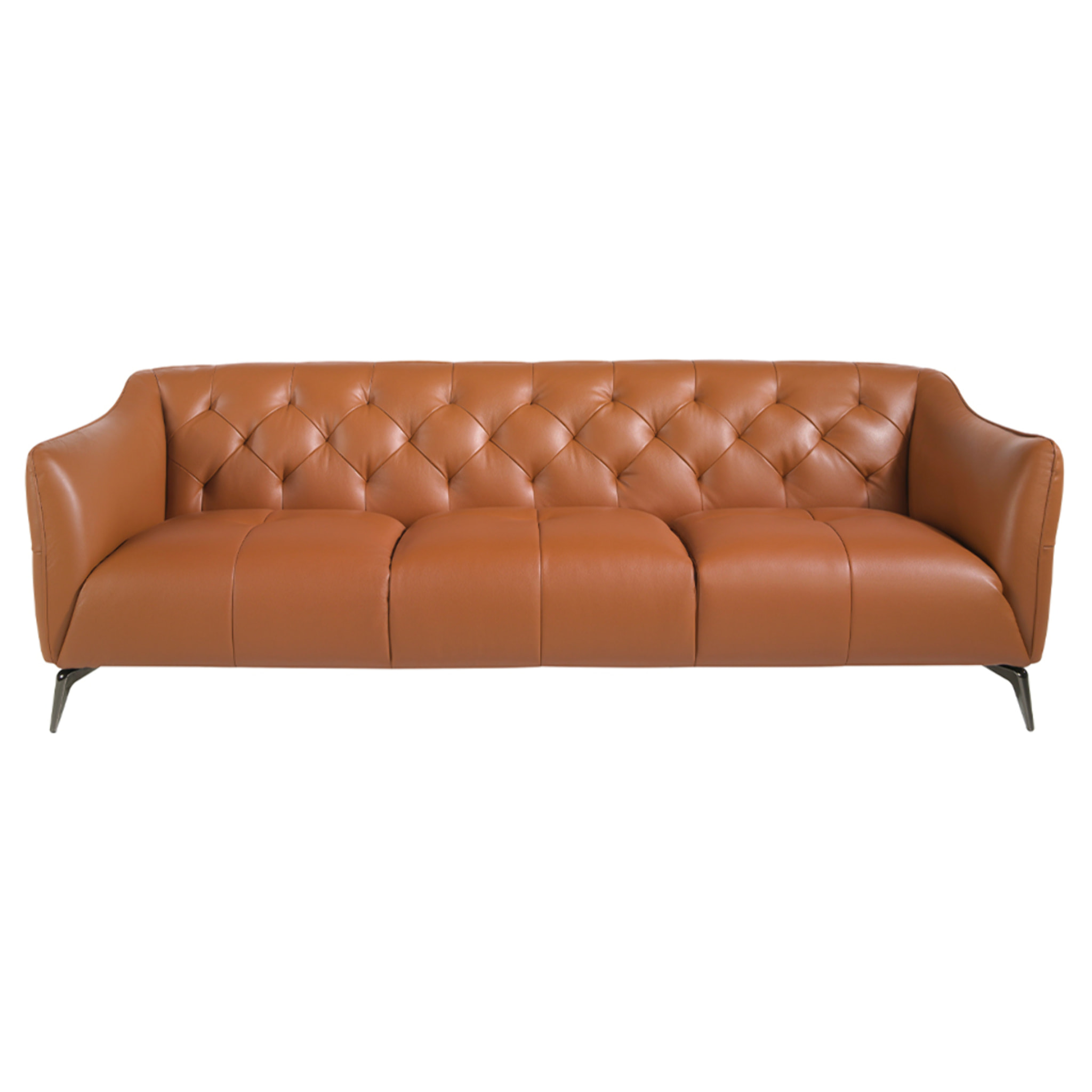 Sofá 3 plazas Angel Cerda en piel de vacuno 240x95x77cm