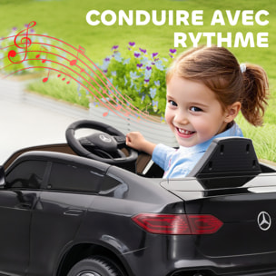 Voiture électrique enfant licence officielle Mercedes-Benz GLC Coupé 12V 5Km/h max. télécommande nombreux effets noir