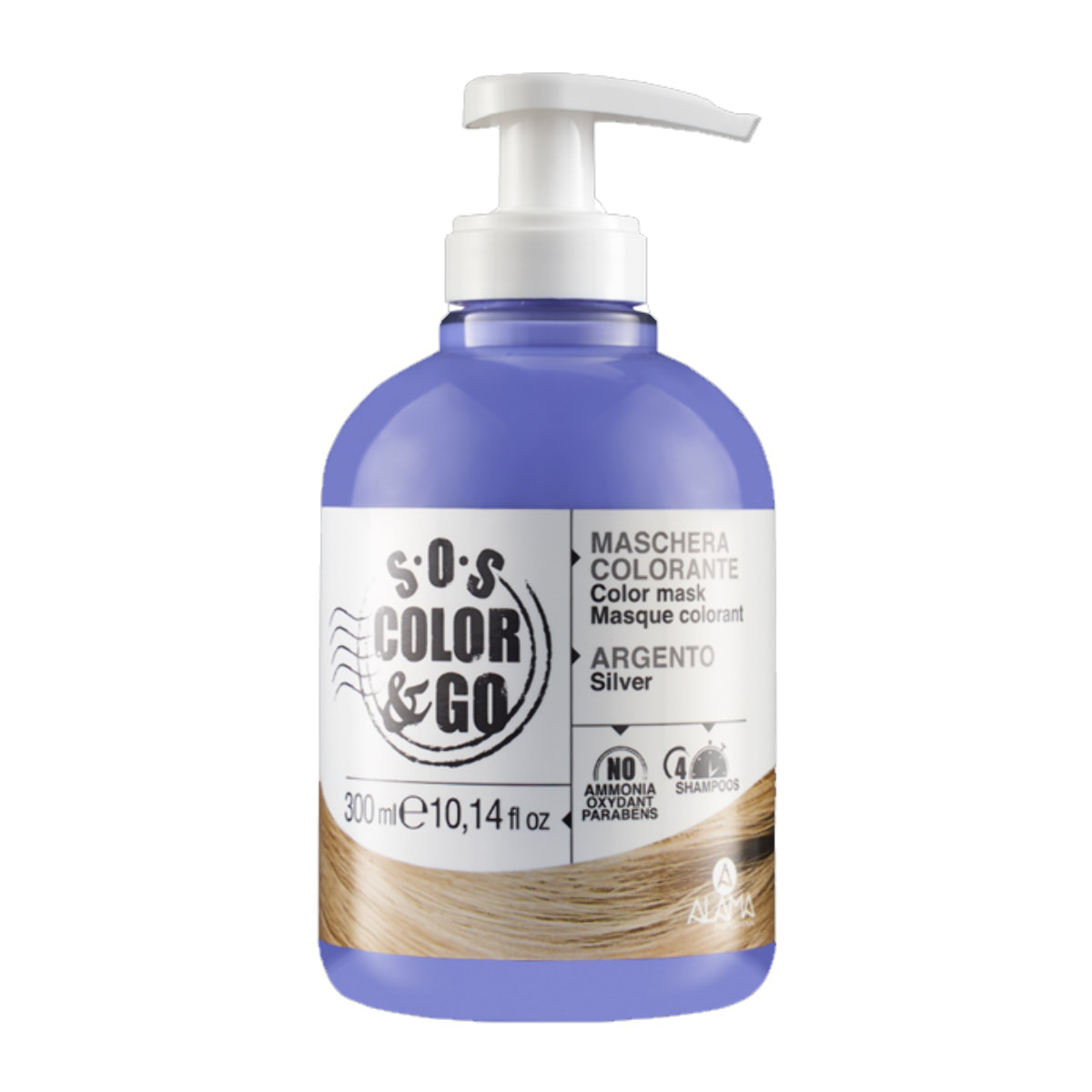 ALAMA Professional SOS Color & Go Mascarilla Colorante Plateada 300 ml