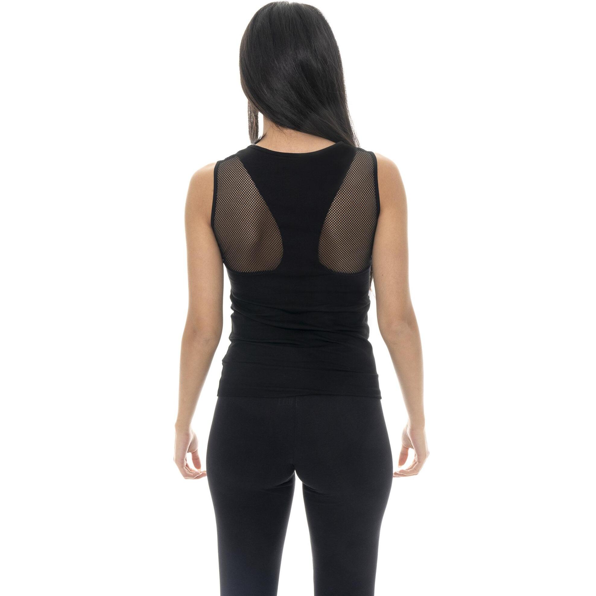 Camiseta de tirantes de mujer con sisas de malla Leone Gold