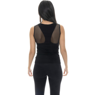 Camiseta de tirantes de mujer con sisas de malla Leone Gold