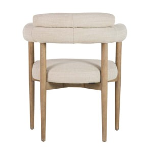 Silla Madera Fresno Beige 66x56x79 Cm