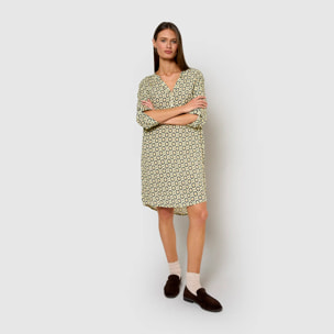 Vestido viscosa waterloo azul grisáceo