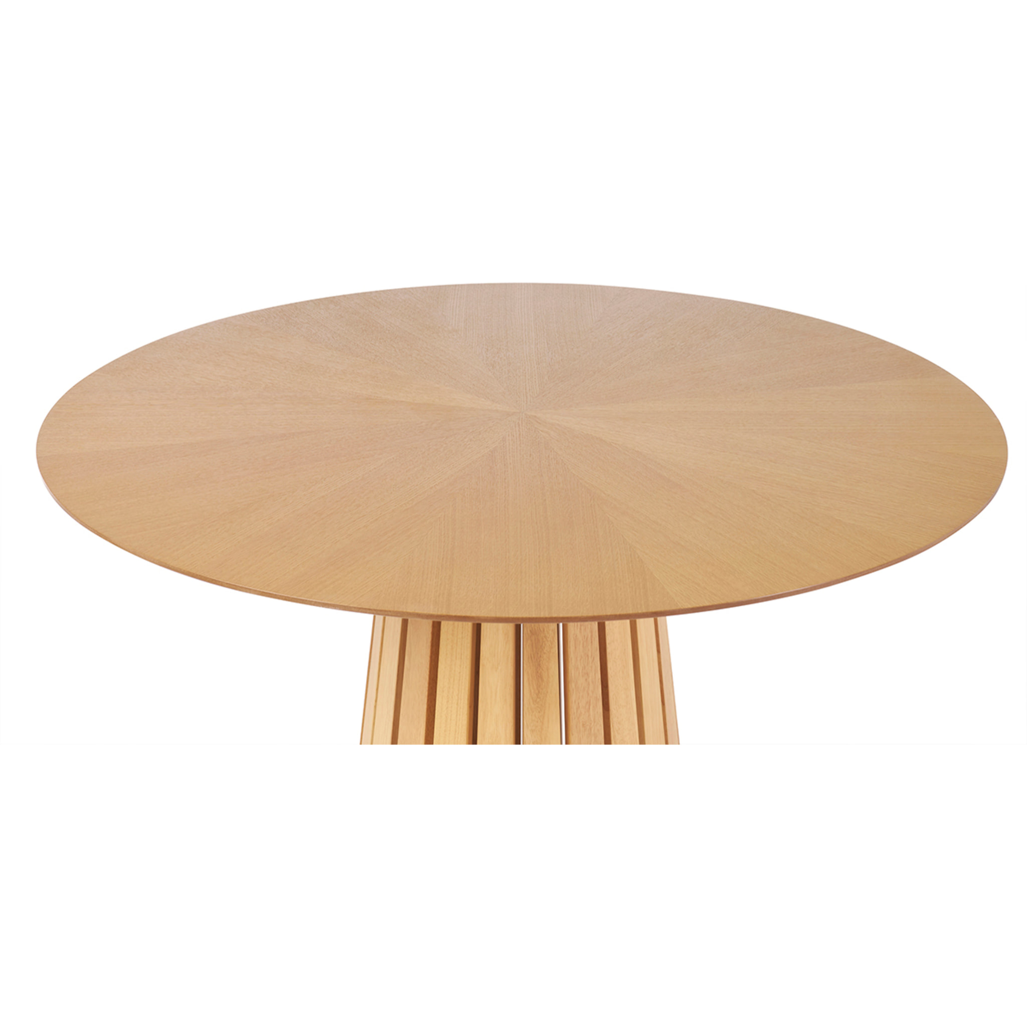 Table à manger ronde en bois clair chêne D137 cm DITA