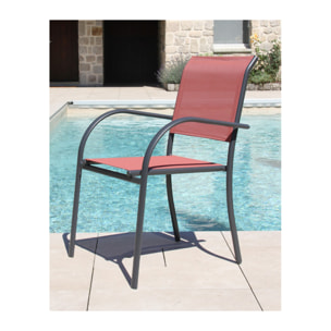 Ensemble table et chaises de jardin  - terracotta - HONFLEUR BEZIERS