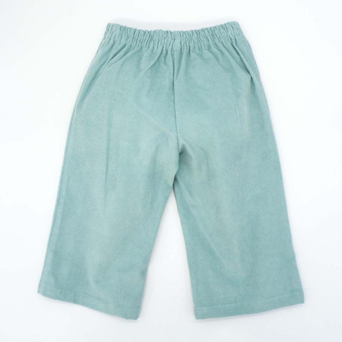 Pantalón de micro pana menta