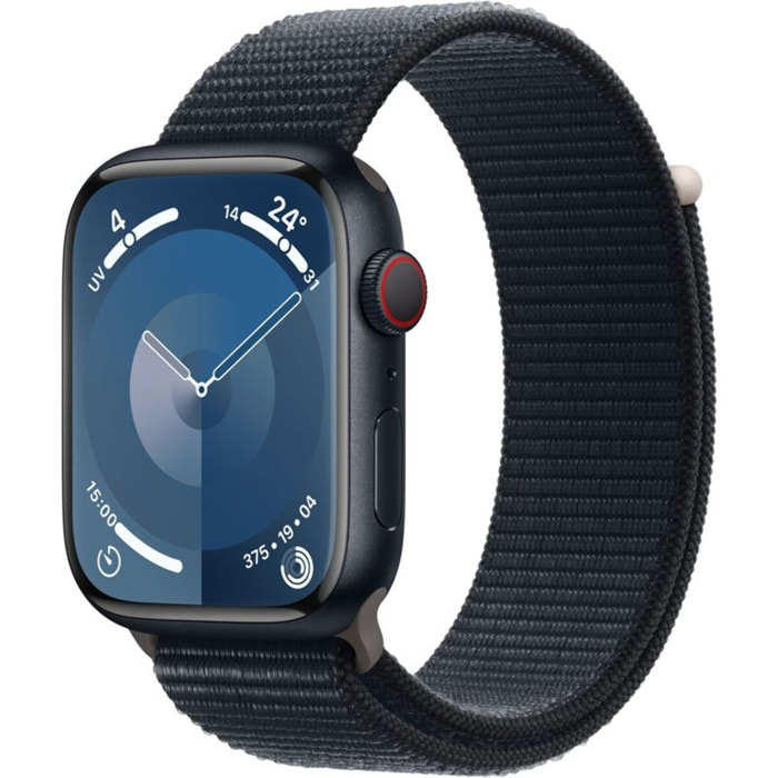 Montre connectée APPLE WATCH Serie 9 Cellular 45mm Aluminium/Minuit Loop