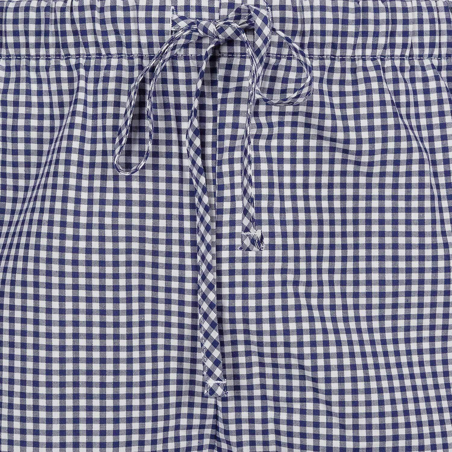 PANTALONCINO ALLEGRINO in cotone quadretto bianco e blu