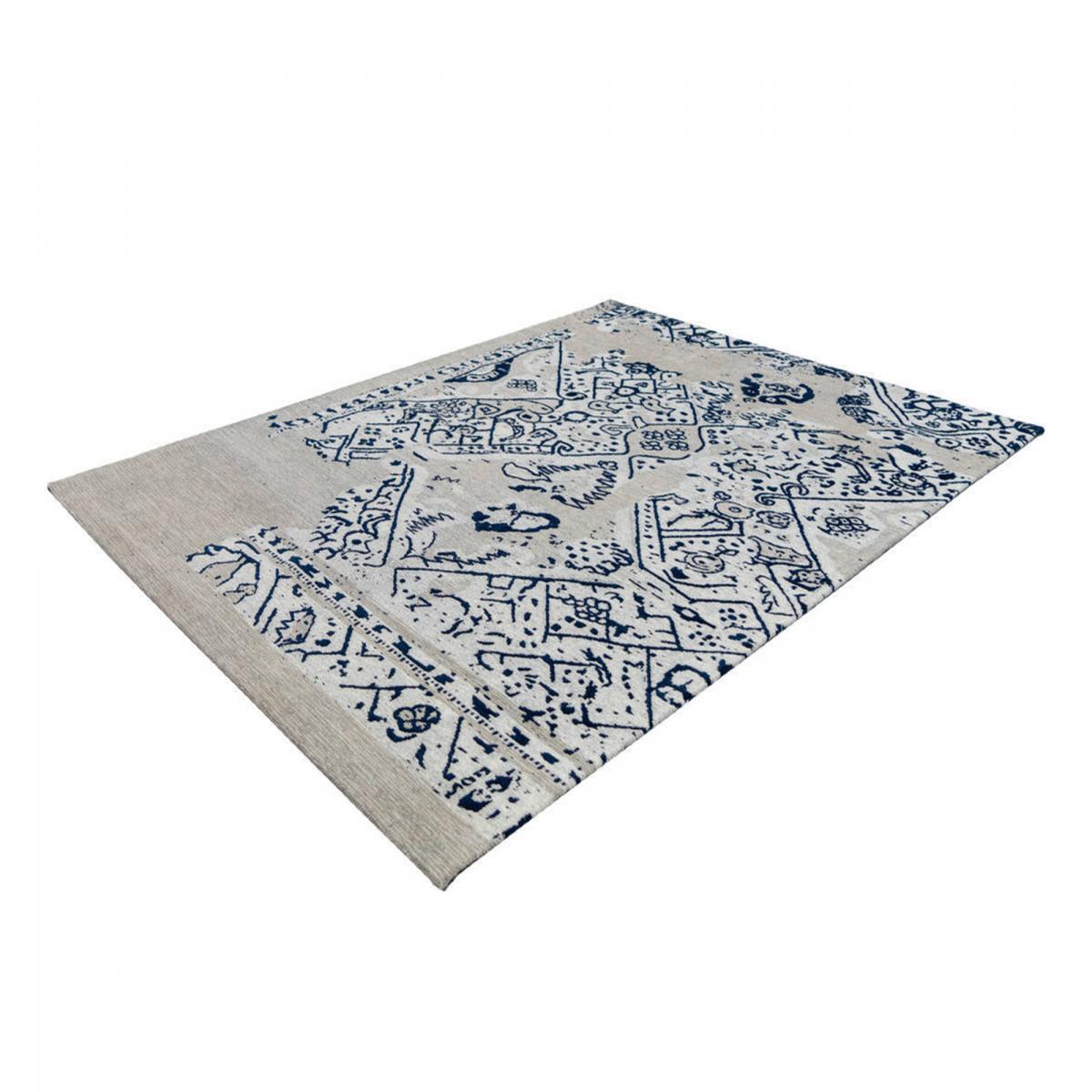 Tapis kilim fait à la main en coton motif géométrique NACU