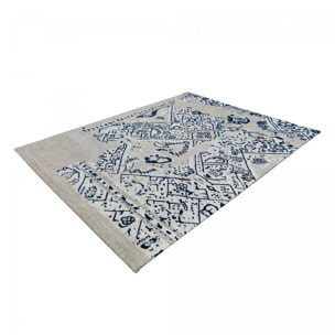 Tapis kilim fait à la main en coton motif géométrique NACU