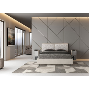 Cama sin somier acolchada 160x200 tejido Giada 1 Agata 1 Mados