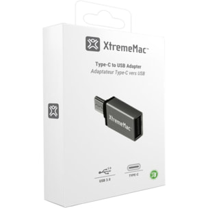 Adaptateur XTREMEMAC USB A femelle vers USB type C male