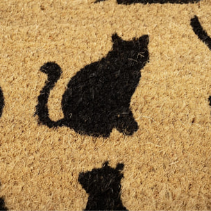 Paillasson motif animaux en relief, fibres naturelles tissées, PARADE