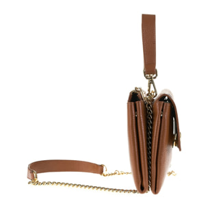 Borsa a spalla da donna Made in Italy - Modello Solara Lux - 100% pelle - 21.0 x 16.0 x 6.5 cm