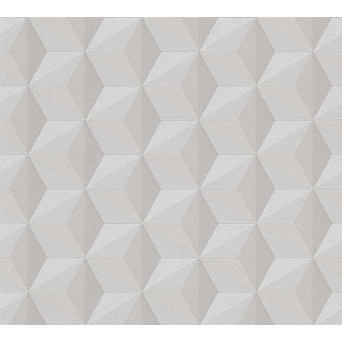 Papier peint graphique  - Effet 3D - Taupe
