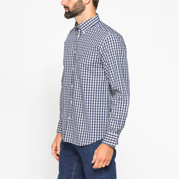CAMICIA BUTTON-DOWN CON MANICA LUNGA E TASCHINO