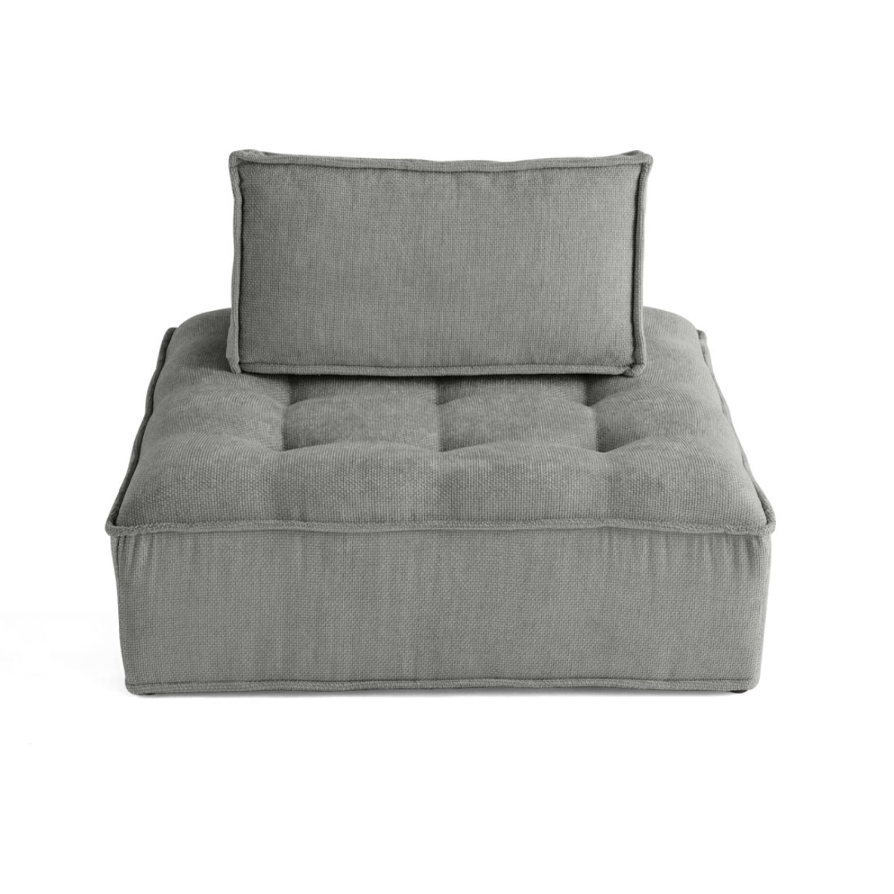 Marisol - module d'assise - velours texturé - Gris