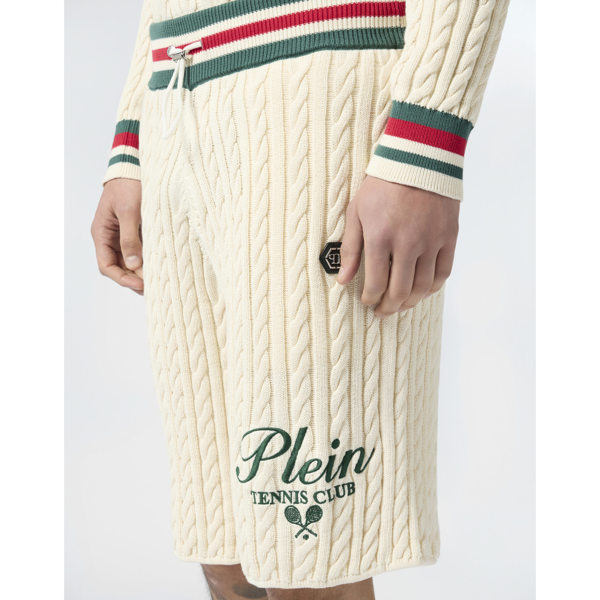 PHILIPP PLEIN Knitted Drawstring Shorts Plein Tennis
