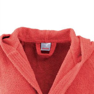 Bassetti Morbido Accappatoio 360 gr con Cappuccio 100% Cotone Uomo Donna Spugna Taglie Forti - ITALY Designed - Collezione VIVIAN - ROSSO RB