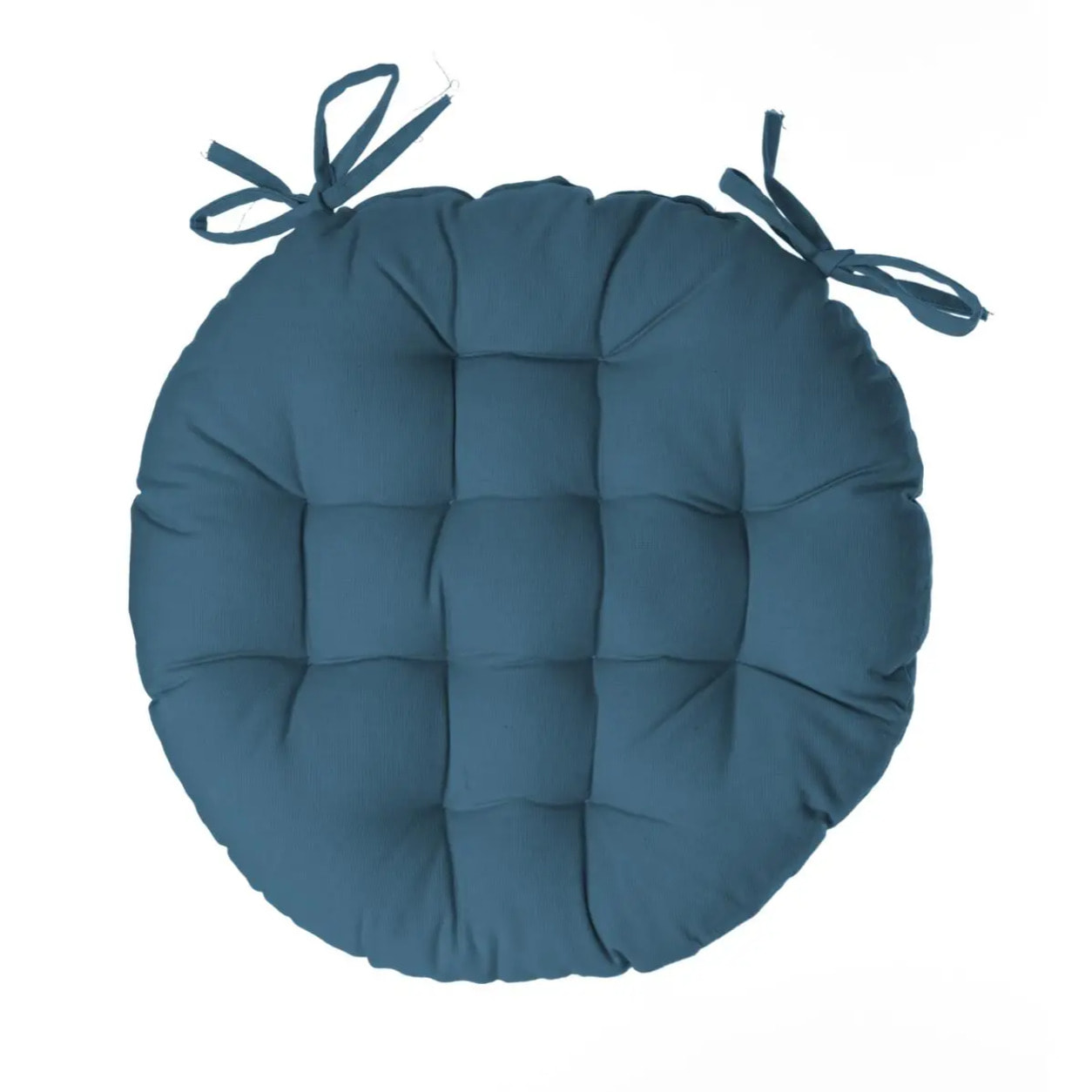 Galette de chaise "Anjali" ronde bleu D38cm