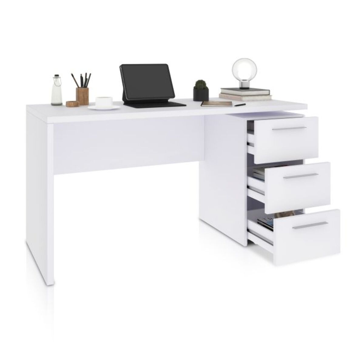 Mesa de escritorio Sasha Blanco Artik (Blanco Mate)