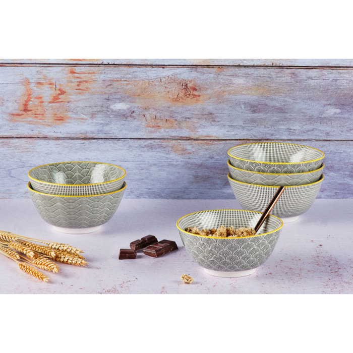 Bol PATTERN Ø15cm - 6 pièces - Eclipse