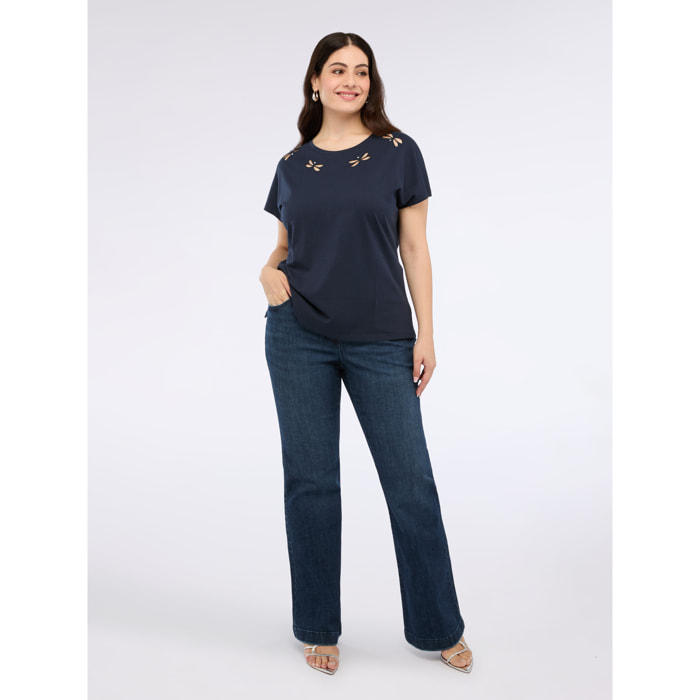 Fiorella Rubino - Jeans flare lavaggio blu - Blu